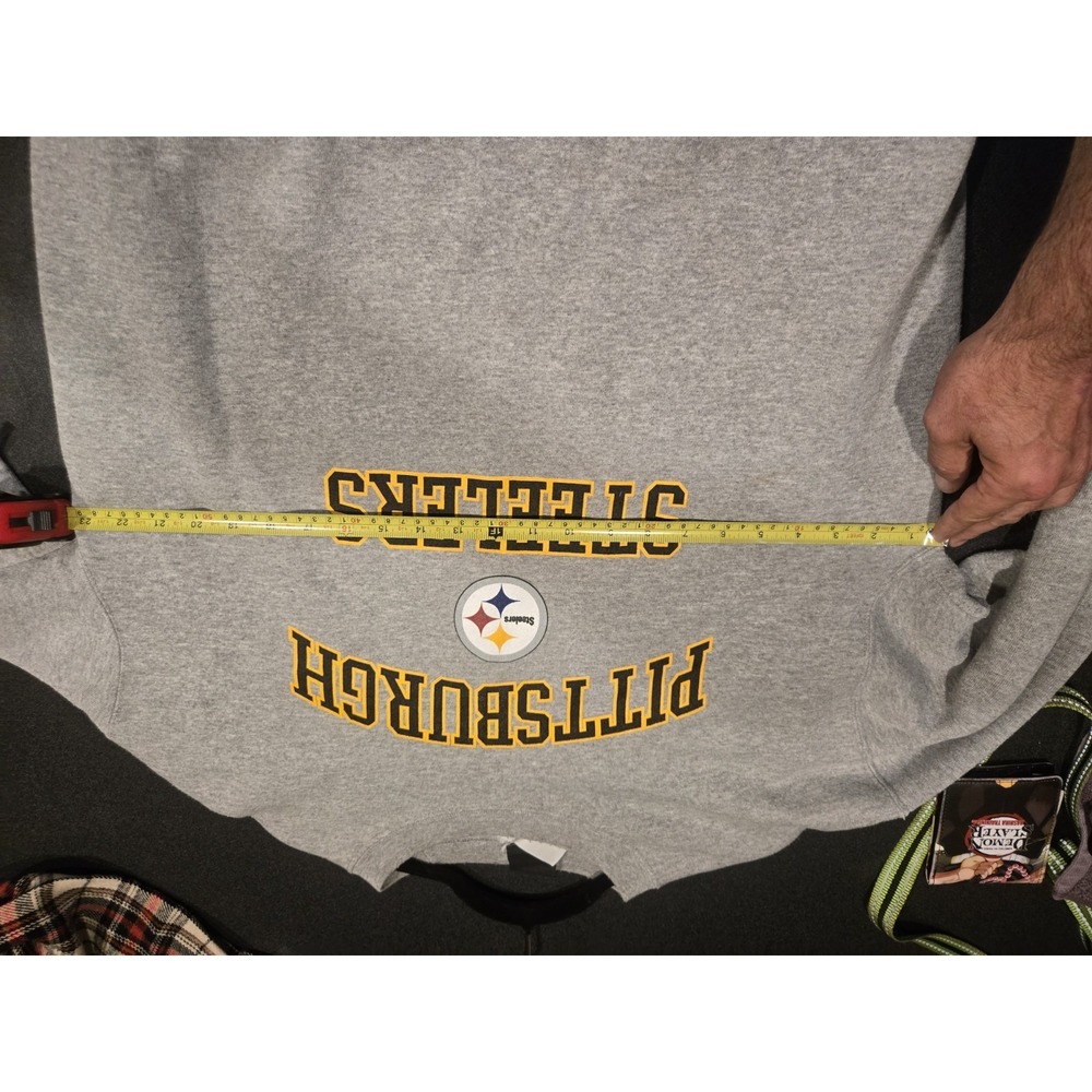 Pittsburgh Steelers NFL Team Apparel Crewneck Sweatshirt Gray Size XLWorth... - Picture 7 of 8